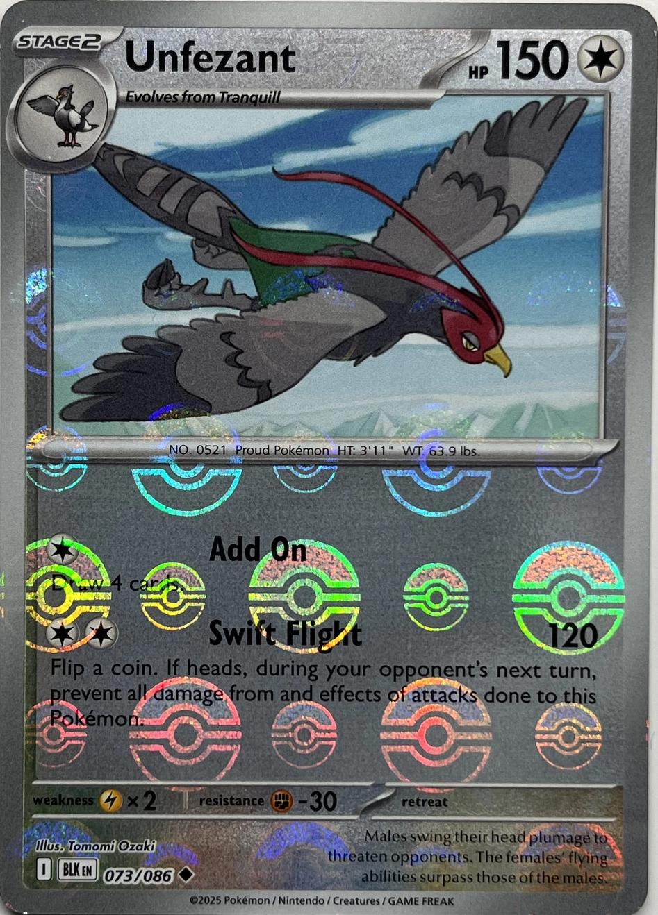 Unfezant 073/086 Poke Ball