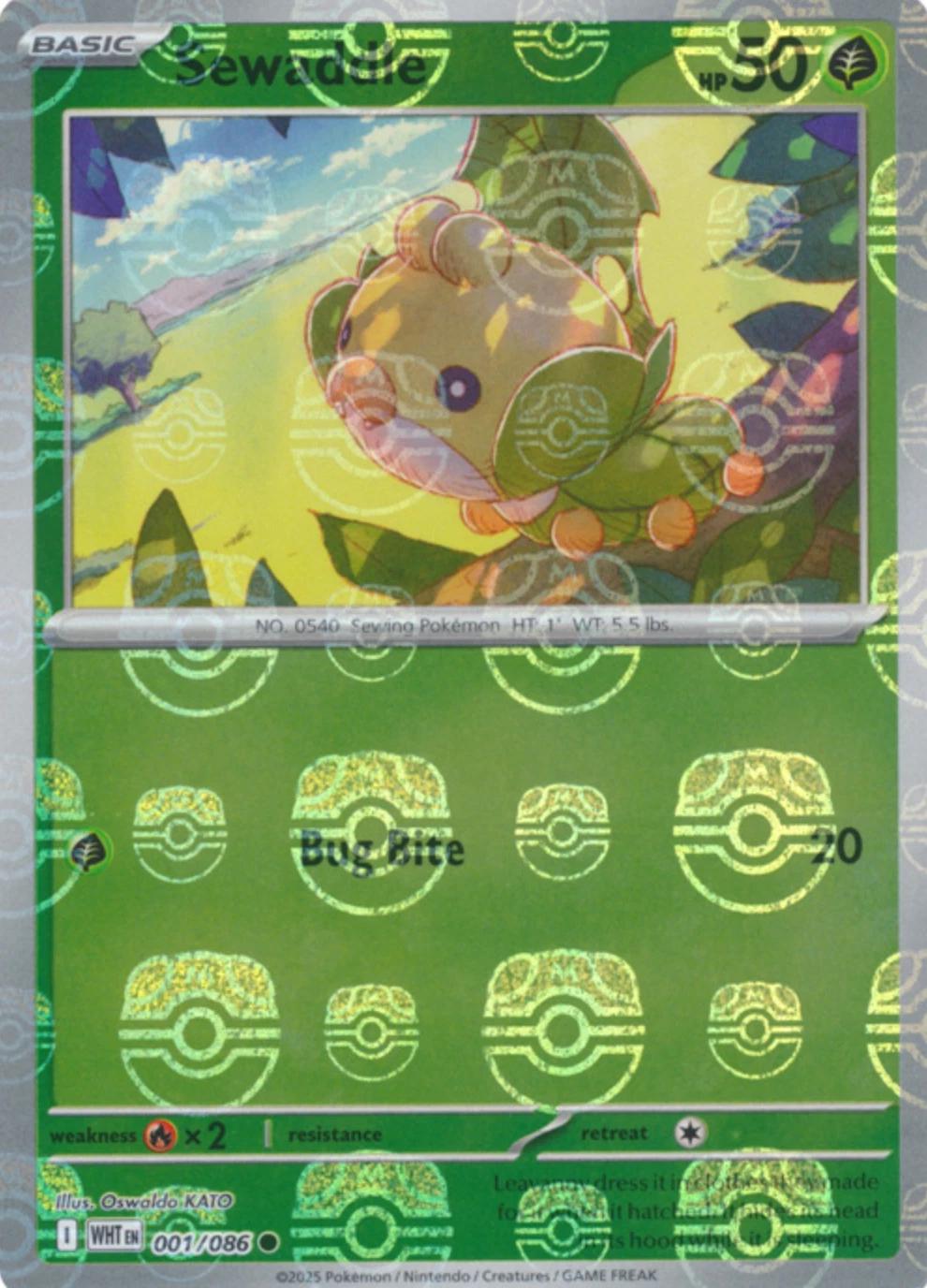 Sewaddle 001/086 Masterball