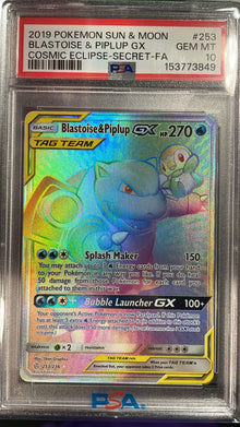 Blastoise & Piplup GX 253/236 PSA 10