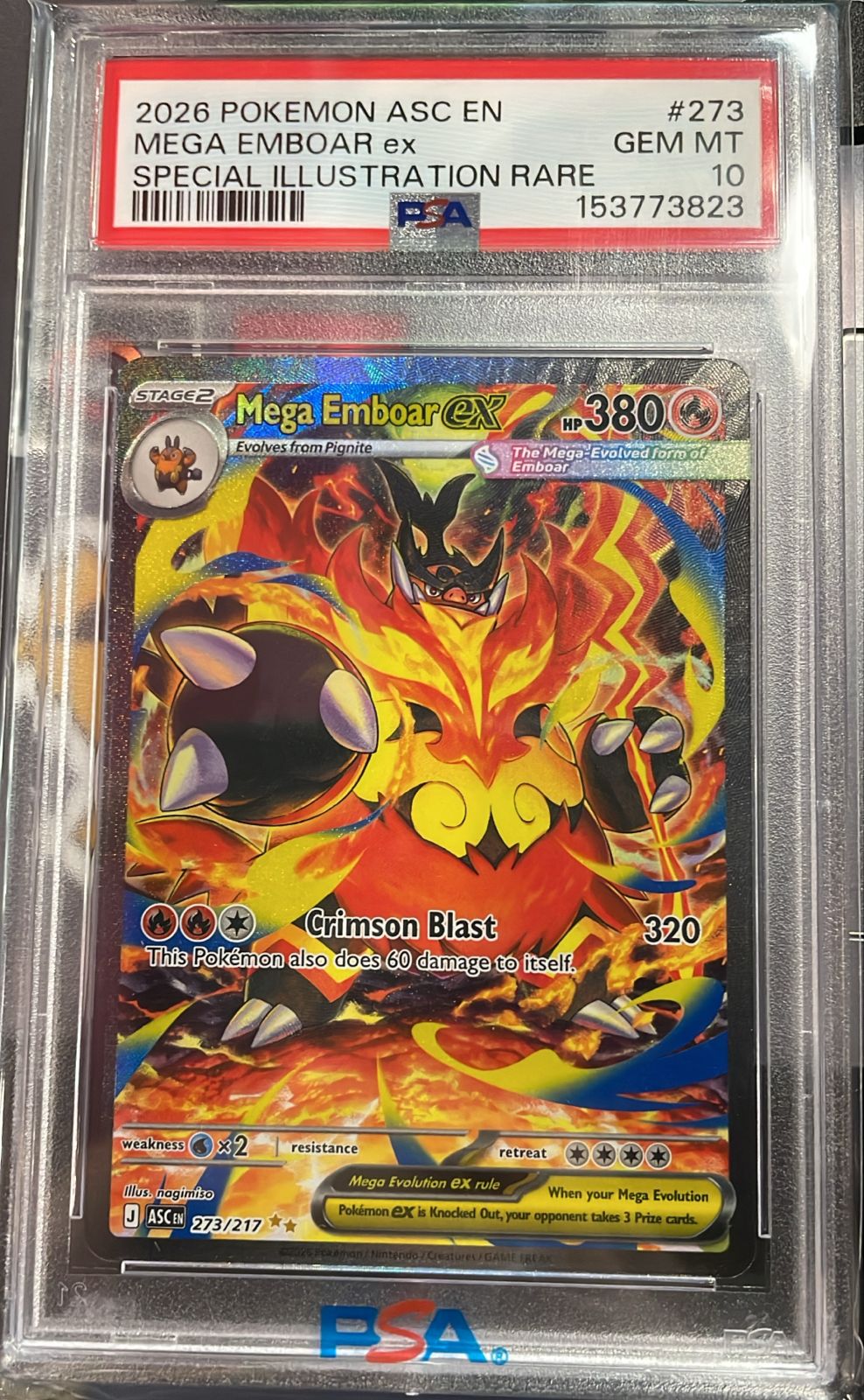 Mega Emboar EX 273/217 PSA 10