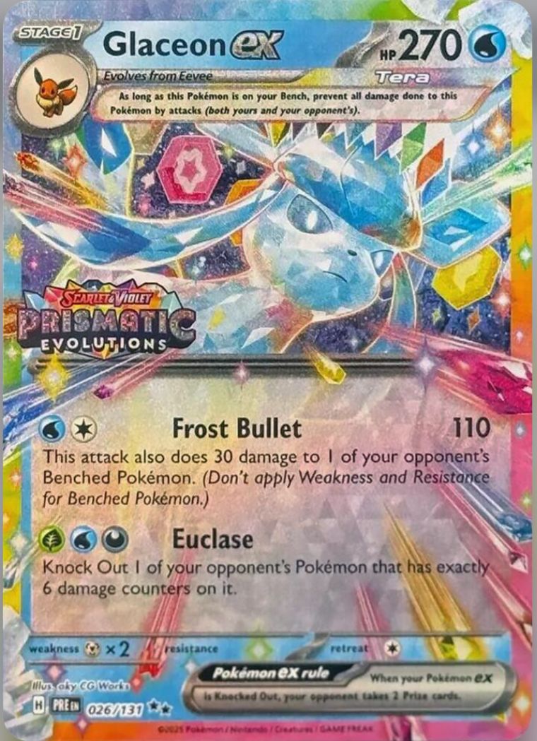 Glaceon ex 026/131 (STAMP PRISMATIC EVOLUTIONS)