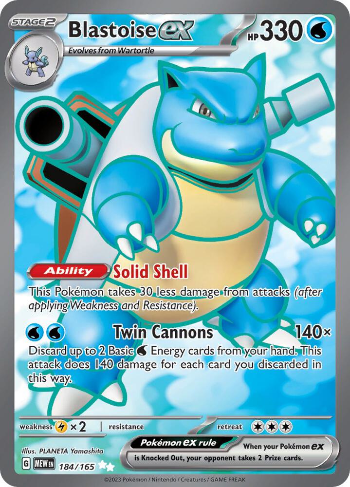 Blastoise EX 184/165