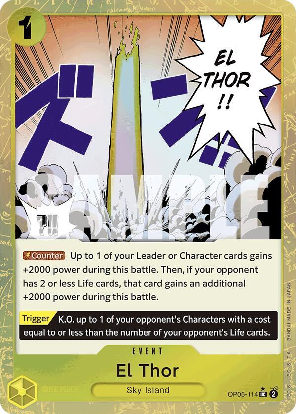 El Thor (Textured Foil) Premium Booster -The Best- OP05-114