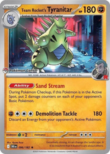 Team Rocket's Tyranitar 096/182