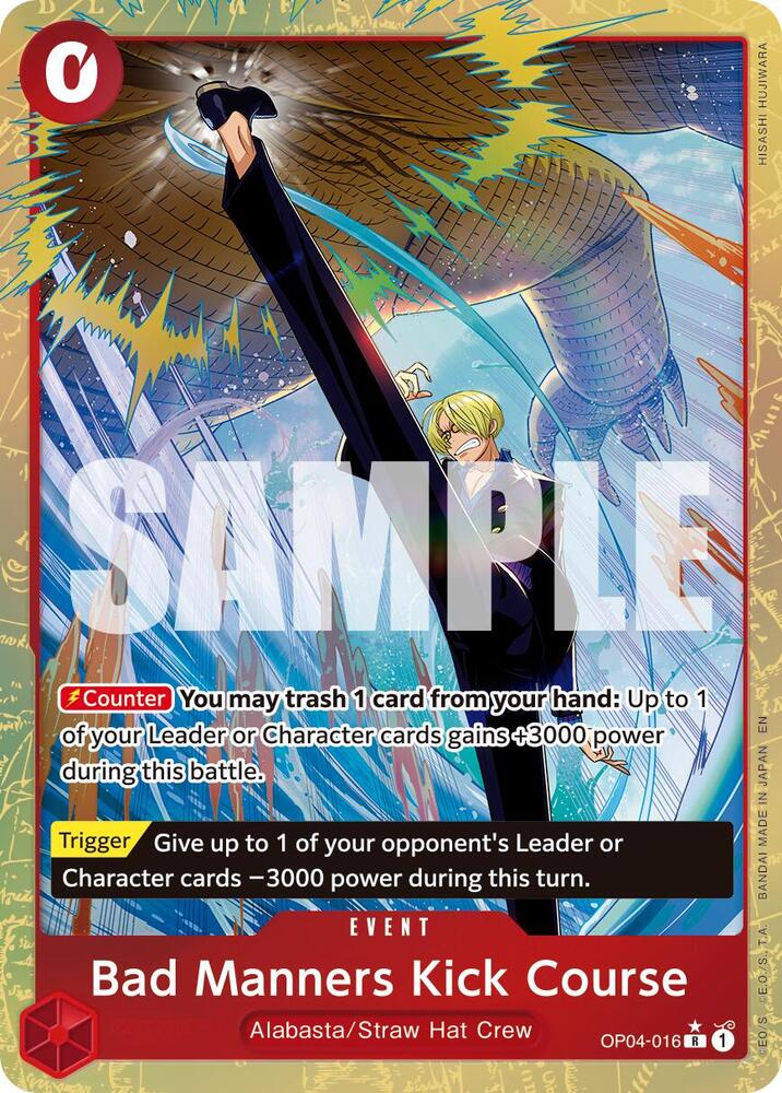 Bad Manners Kick Course (Alternate Art) OP04-016 - Premium Booster -The Best- Vol. 2 (PRB-02)
