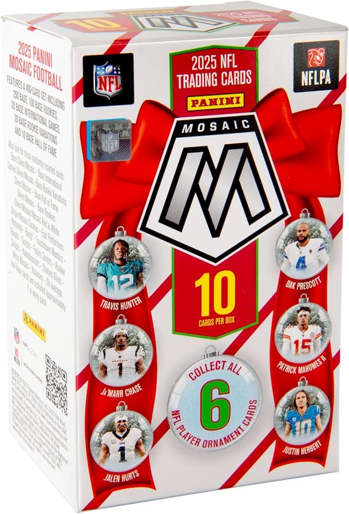 2025 NFL 2025 Mosaic Football Ornament Box