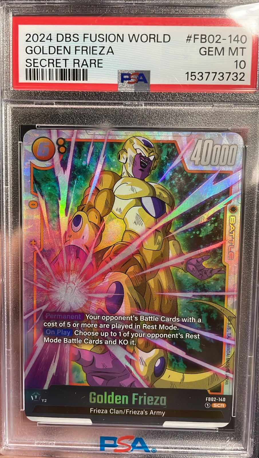 Golden Frieza FB02-140 PSA 10