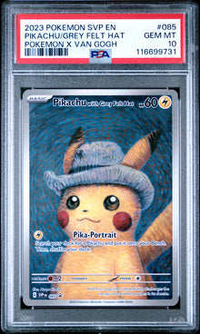 Pikachu/ Grey Felt Hat 085 PSA 10