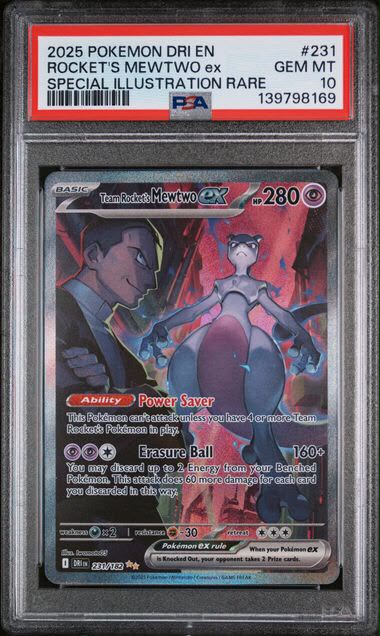 Rocket's Mewtwo ex 231 PSA 10