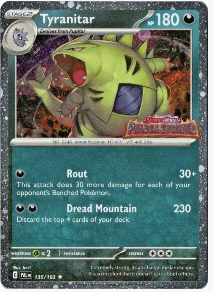 Tyranitar (Paldea Evolved Stamp) 135/193
