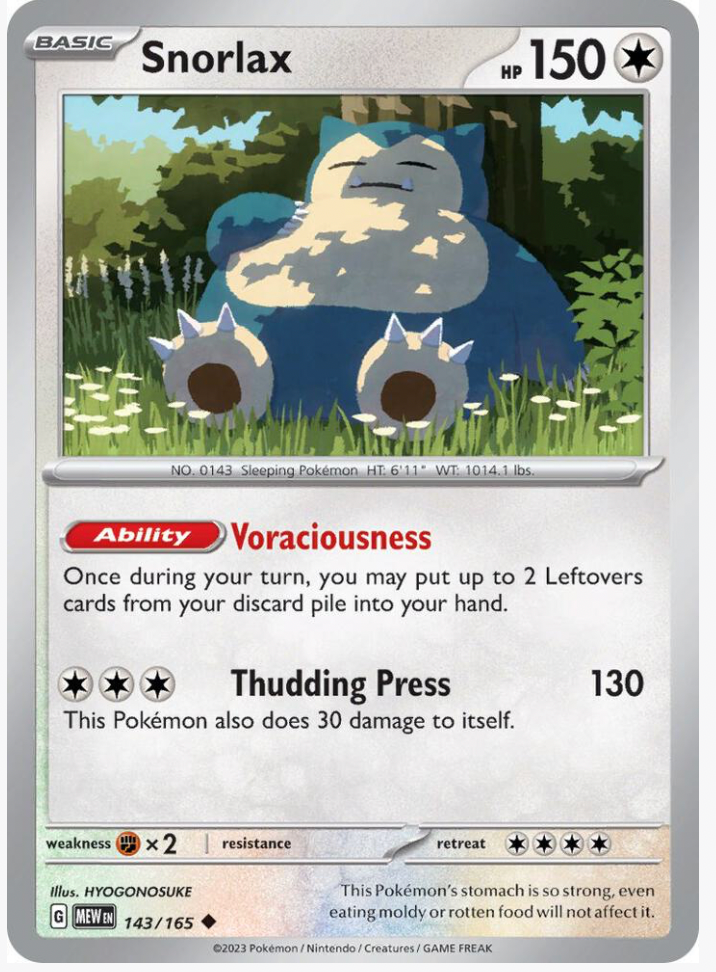 Snorlax 143/165