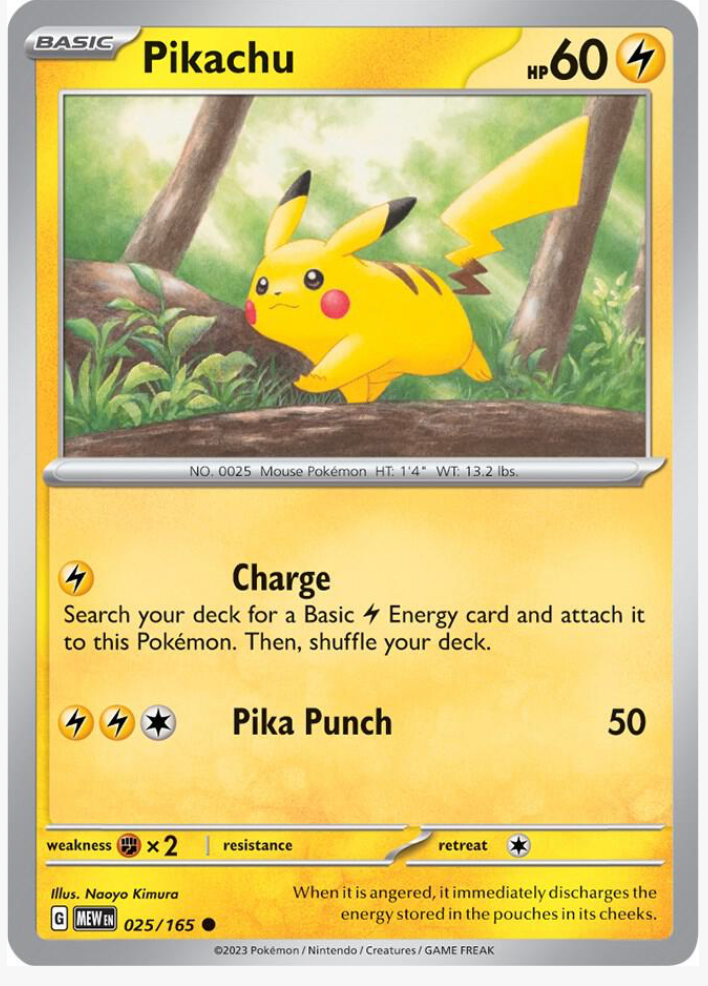 Pikachu 025/165