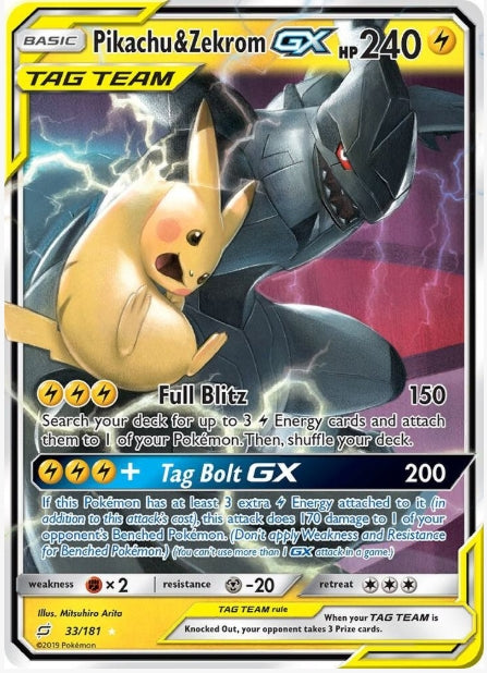 Pikachu & Zekrom GX 33/181