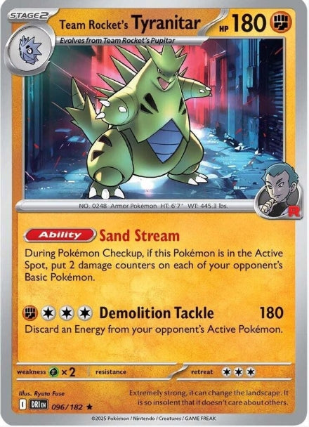 Team Rocket's Tyranitar 096/182