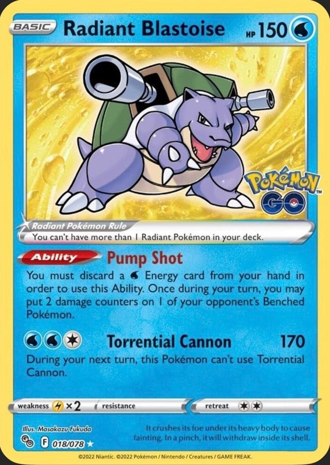 Radiant Blastoise 018/078