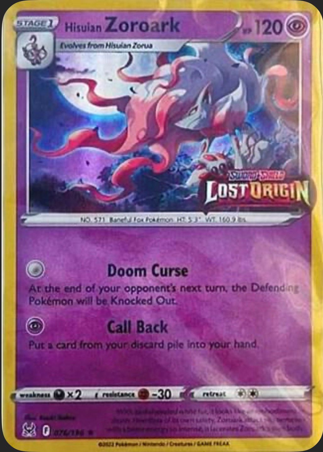 Hisuian Zoroark 076/196