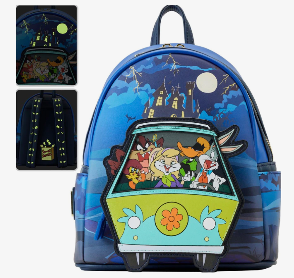Warner Bros 100TH Anniversary Looney Tunes+Scooby Doo LOUNGEFLY