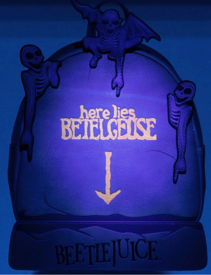 Beetlejuice Tombstone Glow in the DARK Loungefly