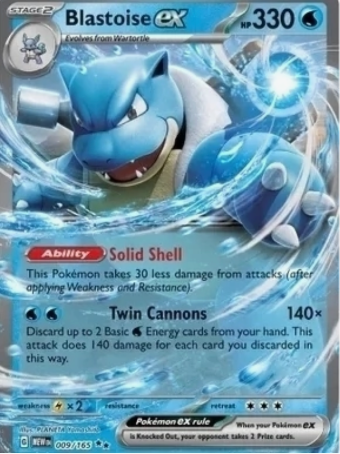 Blastoise EX 009/165