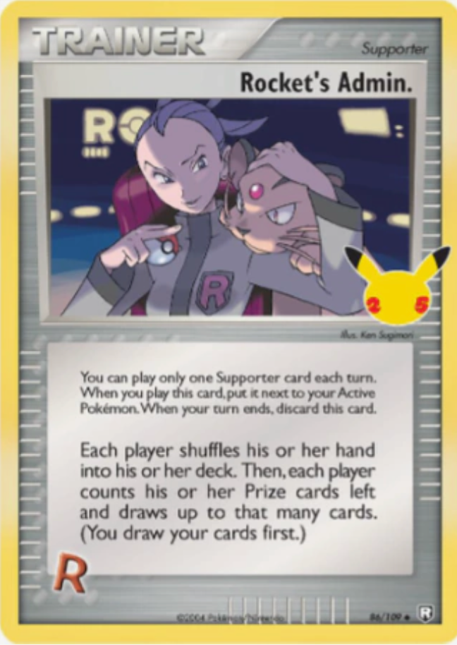 Rocket's  Aadmin 86/109 Holo 25th Anniversary