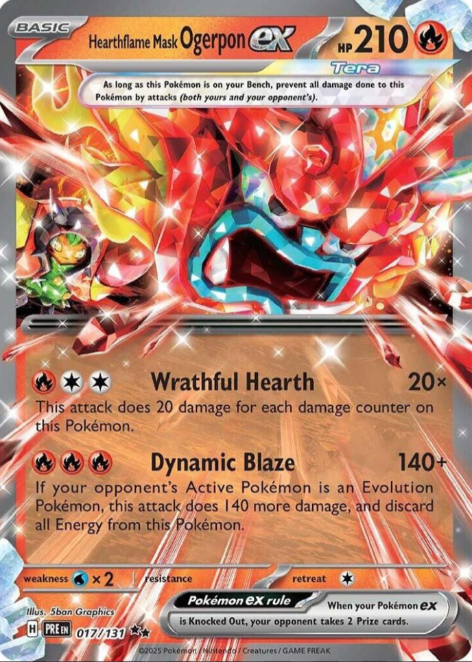 Hearthflame Mask Ogerpon EX 017/131