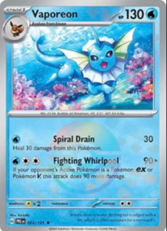 Vaporeon 022/131 Poke Ball