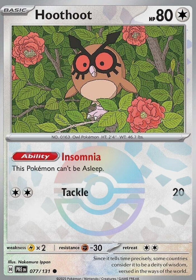 Hoothoot 077/131 Poke Ball