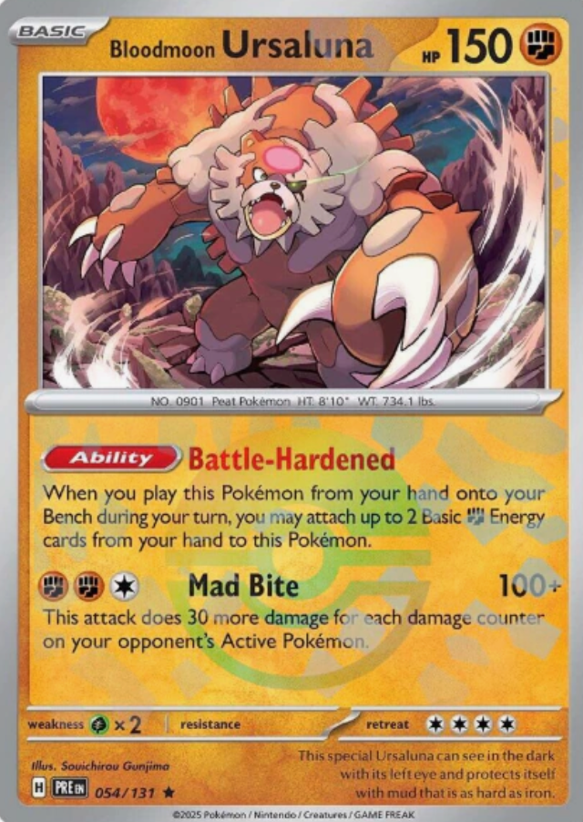 Bloodmoon Ursaluna 054/131 Poke Ball