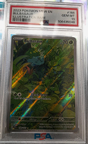 Bulbasaur 166 PSA 10 INGLES