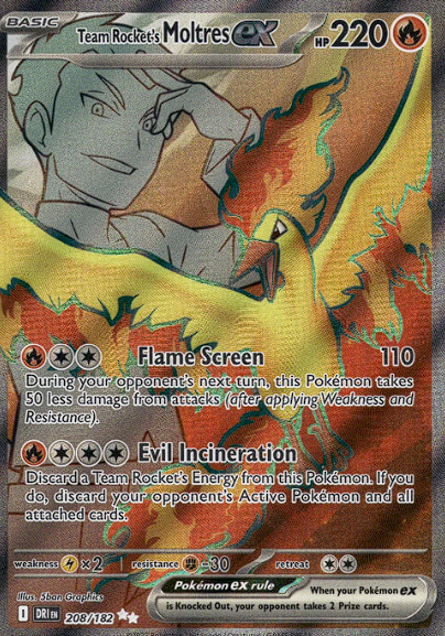 Team Rocket's Moltres EX 208/182