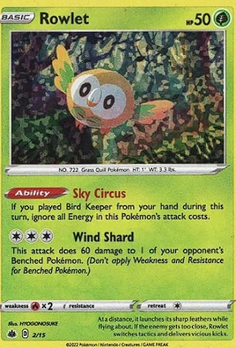 Rowlet 2/15 McDonald's 2022