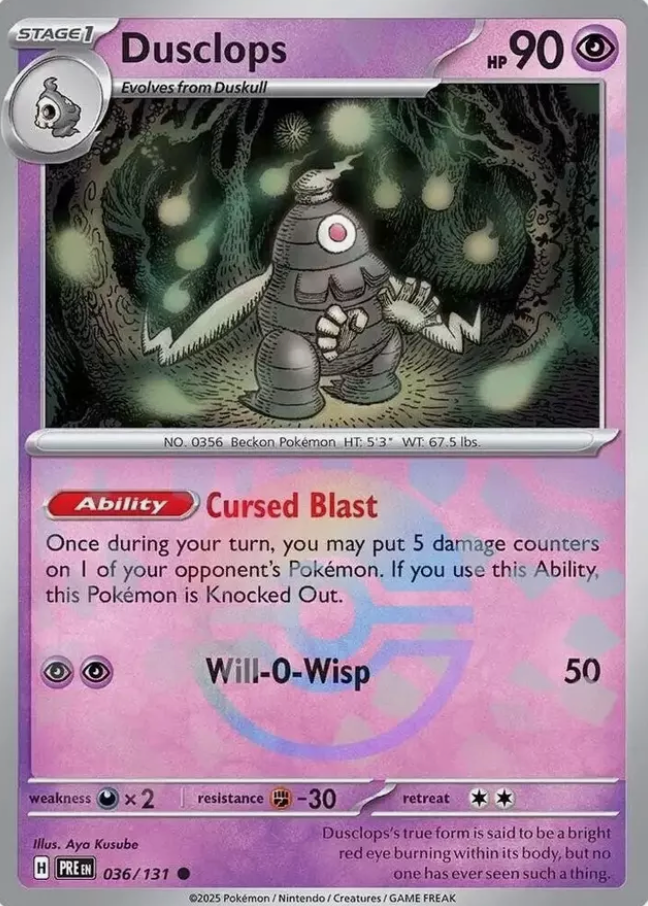 Dusclops 036/131 Master Ball