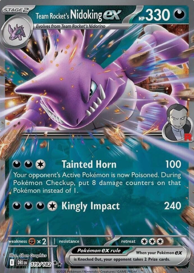 Team Rocket's Nidoking EX 119/182