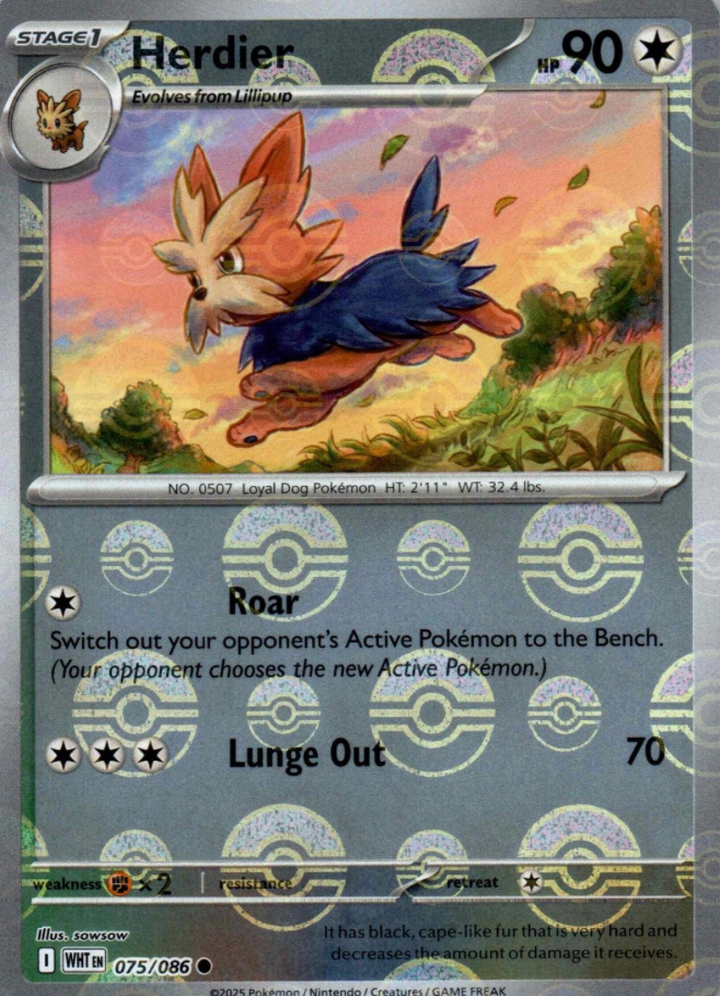 Herdier 075/086 Poke Ball