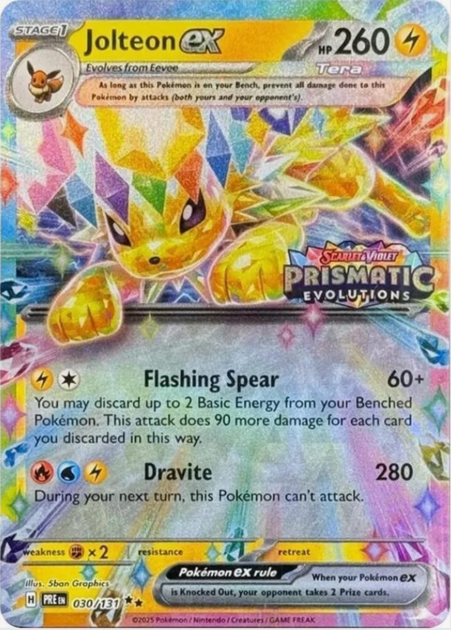Jolteon ex  030/131 ( Stam Prismatic Evolutions)
