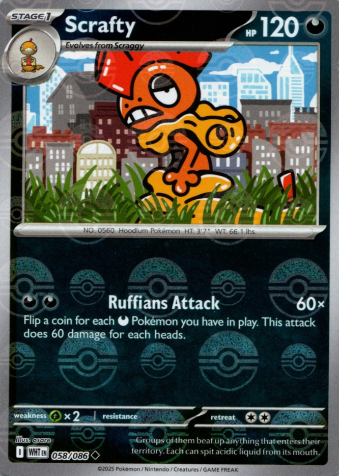 Scrafty 058/086 Poke Ball