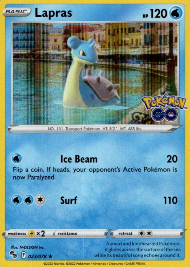 Lapras 023/078 Pokemon Go Stamped