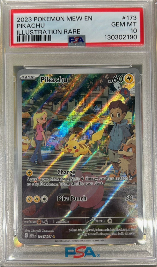 Pikachu 173/165 PSA 10 INGLES