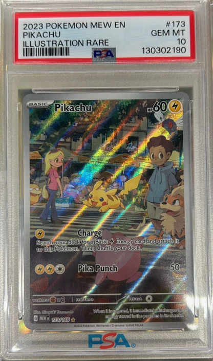 Pikachu 173/165 PSA 10 INGLES