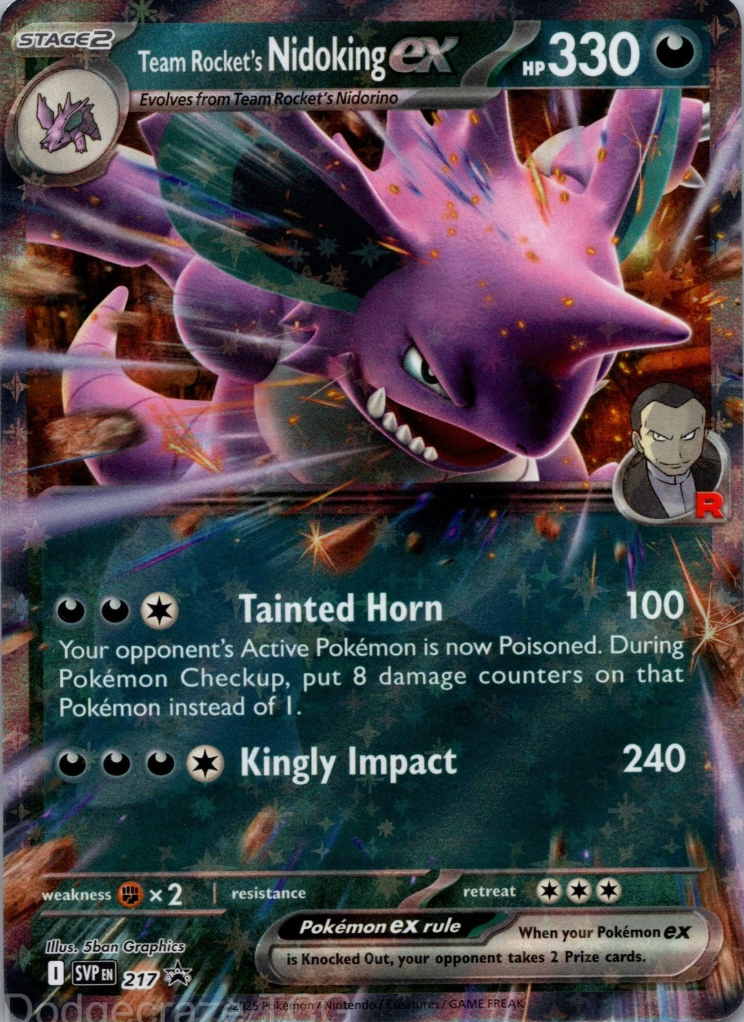 Team Rocket's Nidoking EX 217 PROMO