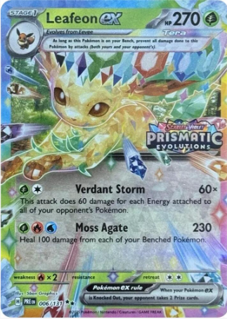 Leafeon EX 006/131 ( Prismatic Evolutions Stamp)