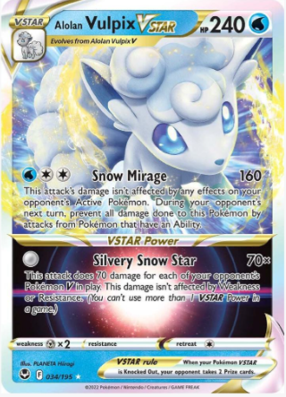 Alolan Vulpix VSTAR 034/195