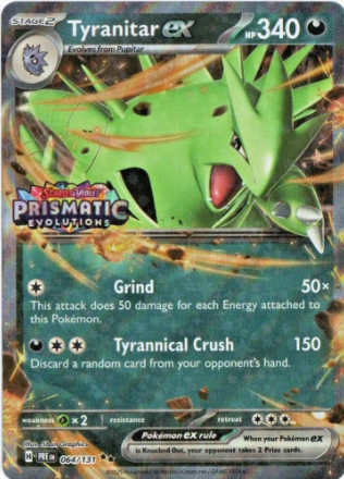 Tyranitar ex 064/131 (PRISMATIC EVOLUTIONS STAMP)