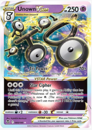 Unown Vstar 066/195