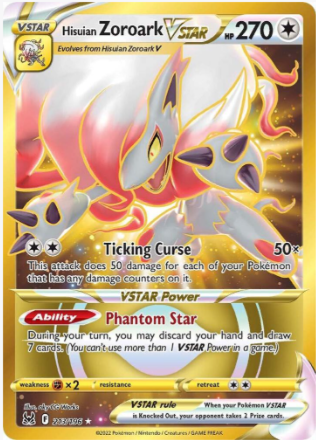 Hisuian Zoroark Vstar 213/196