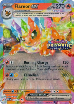 Flareon ex 014/131 (STAMP PRISMATIC EVOLUTION)
