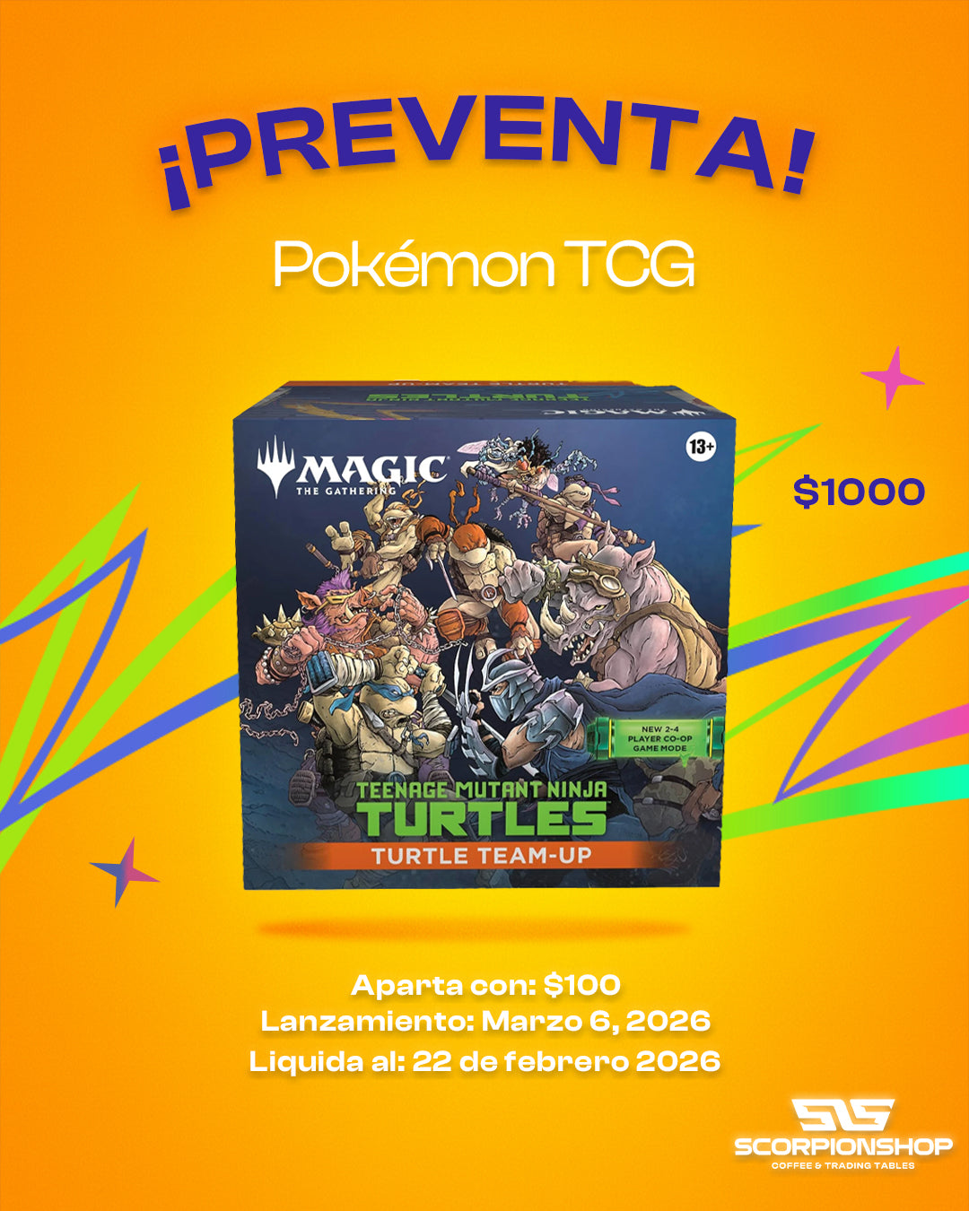 Magic Teenage Mutant Ninja Turtles TURTLE TEAM UP