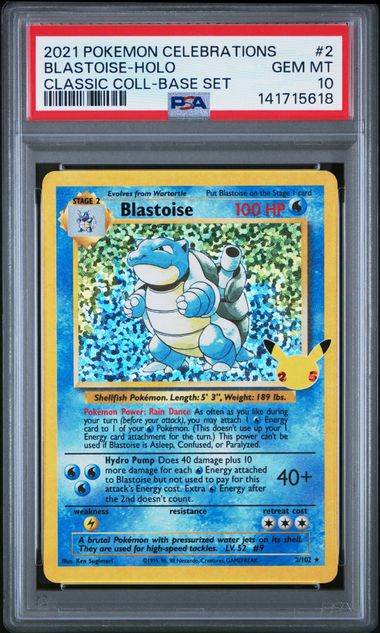 Blastoise Holo 2 PSA 10
