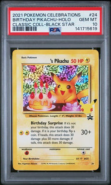 Birthday Pikachu Holo 24 PSA 10
