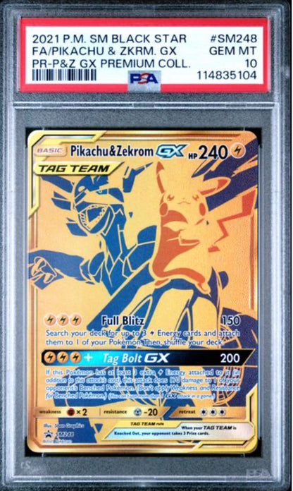 Pikachu & Zekrom GX SM248 PSA 10